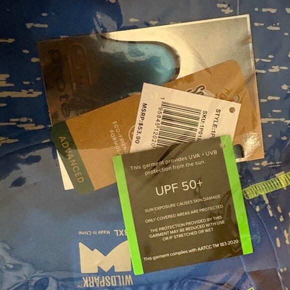 Wildspark Mens Performance T-Shirt Size 3XL Blue Reflective Short Sleeve NEW - Picture 5 of 8